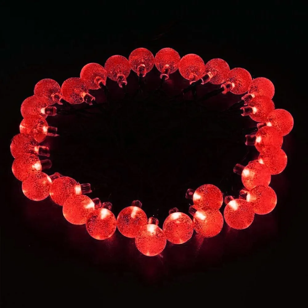 

30 LED Solar Fairy String Lights IP65 Waterproof Ball-shape Lighting Strings Christmas Festival New Year Decoration 7 Colors