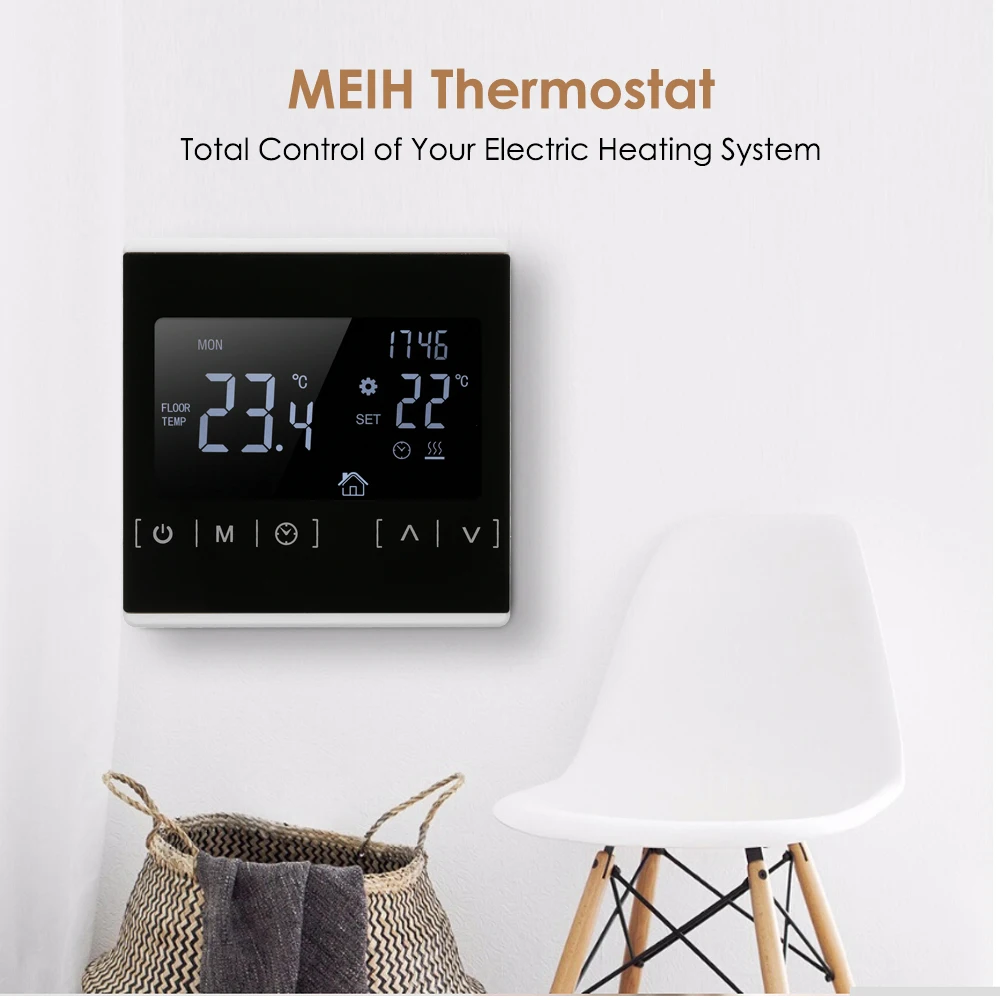 

Home Multifunctional LCD Touched Screen Intelligent Thermostat Electric Floor Heating Thermostat Home Temperature Controller