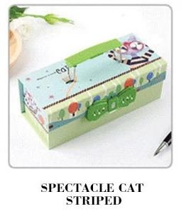 Милые корейские Kawaii Ppencil чехол s школьный Карандаш Чехол для девочек пароль ручка коробка Карандаш Чехол Канцелярские сумка, школьные принадлежности 3 этажа - Цвет: 03