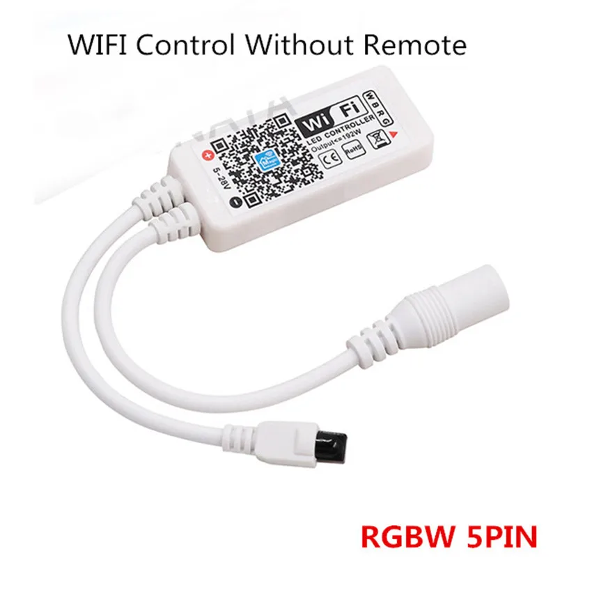 Wifi LED RGB / RGBW Controller DC9-12V with 24 Key RF IR Remote for 5050 Pixels Strip/Panel Light Ceiling Lamp | Освещение
