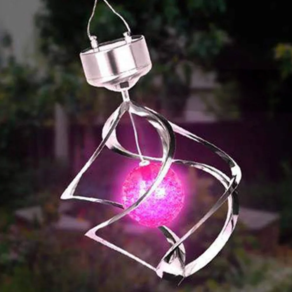 Солнечный светодио дный мощность LED ветер Spinner светодиодный свет Открытый Сад