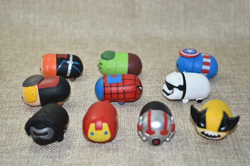 10 шт./лот мини игрушки Tsum Marvel Captain America tsum экшн фигурка милый эльф кукла игрушка для