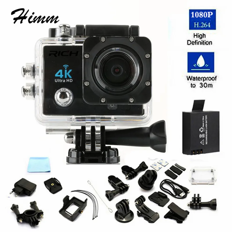 5 шт./лот 4K Wifi Экшн камера SJ8000R 4 K/30fps 1080 P/60fps 720 P/120fps 2 0 &quot170D шлем мини