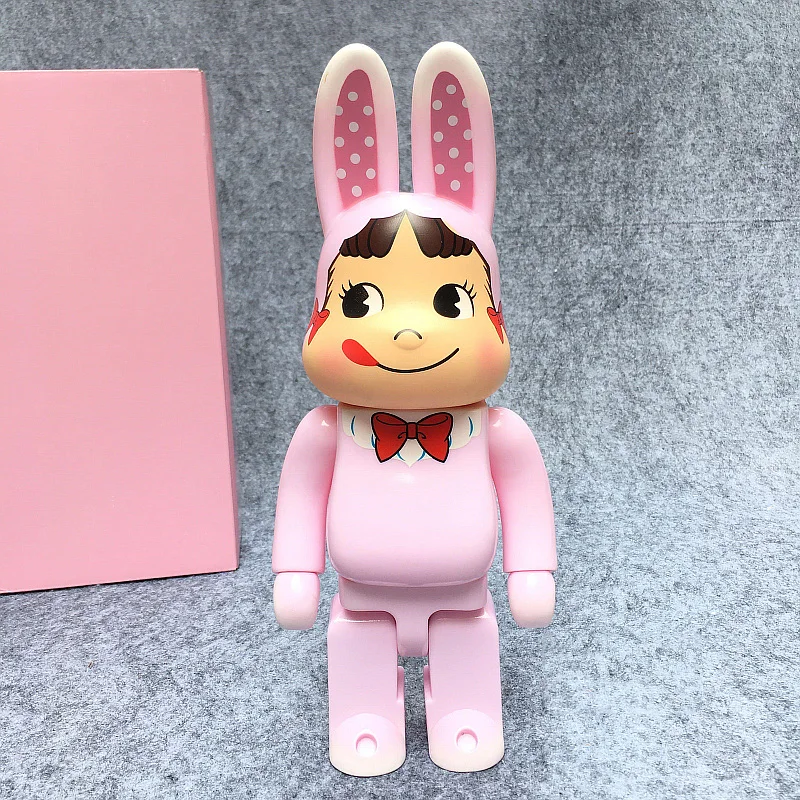 Виниловая кукла 400% Bearbrick Be @ rbric розовый кролик молочная пека коллекционная