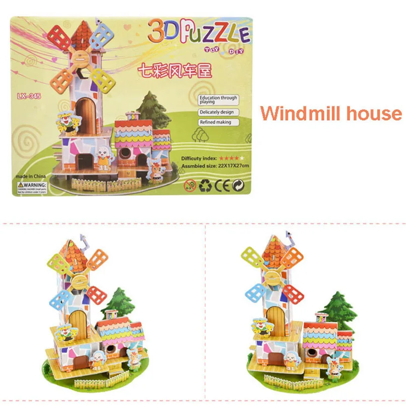 

Girls Toys 3D DIY Bedroom Paper Doll House Puzzle Children Miniature Pink Sweet Jigsaw Handmade Dolls House Toy For Kids Gift