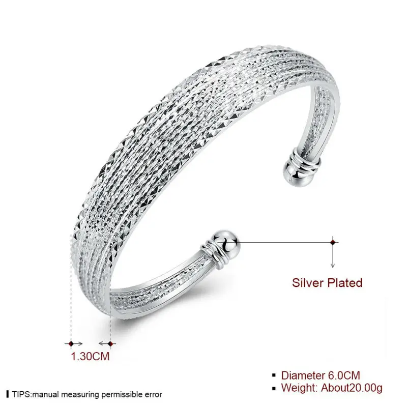 Retro and Luxury Plaited Wire Silver Open Cuff Bracelet Argent Femme Accessories For Women Bridal Factory Price Fine Jewelry | Украшения и