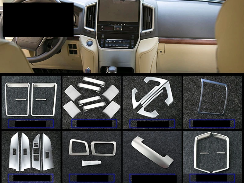 Для TOYTA LAND CRUISER LC200 2008 2018 полный комплект отделка интерьера декоративная рамка для
