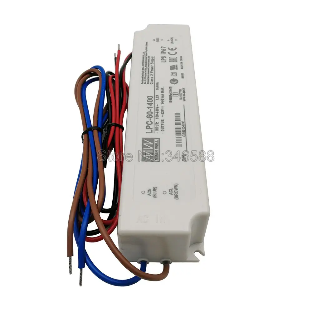 Импульсный источник питания Meanwell LPC 60 1400 выход Вт мА для 1 ПК Cob Cree CXB3590