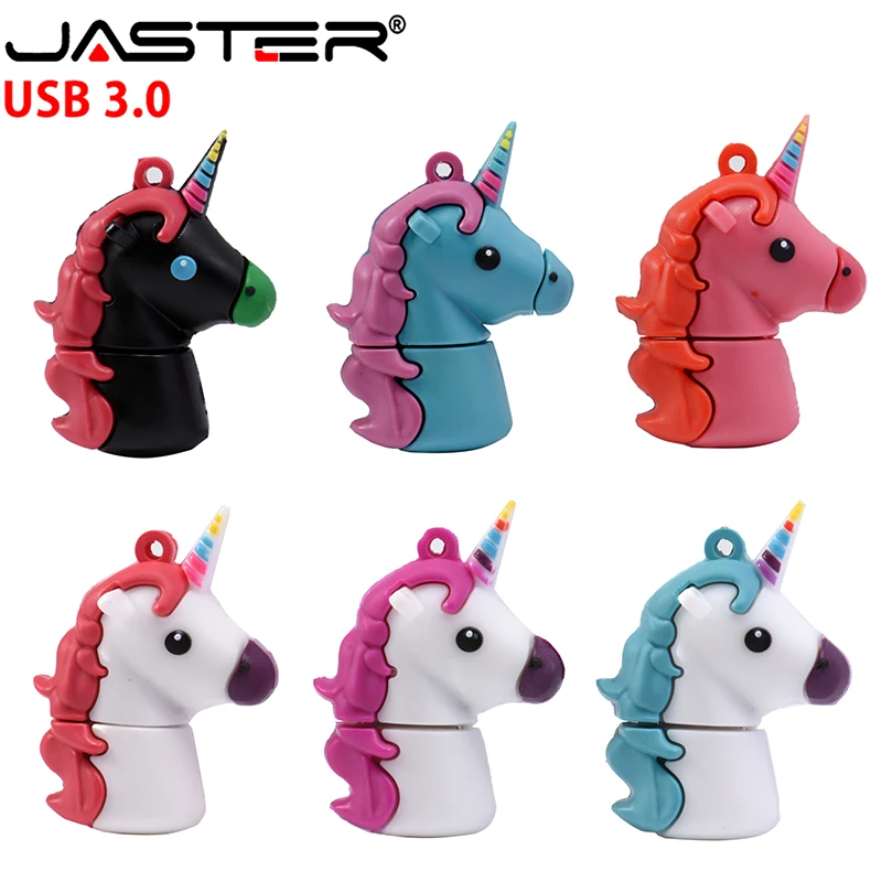 Флэш накопитель JASTER 3 0 Белый мультяшный Единорог Миньон usb флэш с реальной