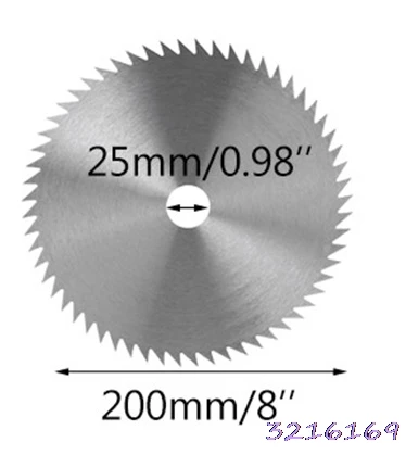 

8 Inch Ultra Thin Steel Circular Saw Blade 200mm Bore Diameter 25mm Wheel Cutting Disc For Woodworking Rotary Tool