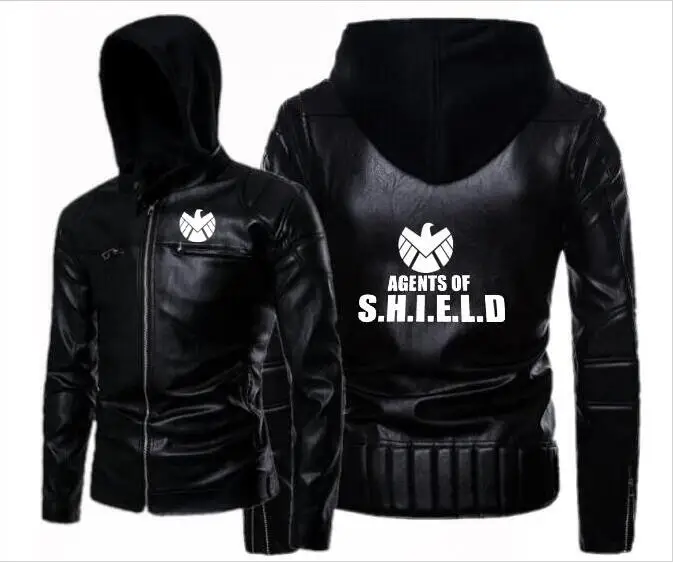 Модные мужские Агенты s. h. i. e. l. d кожаная куртка с капюшоном панк Южная змея