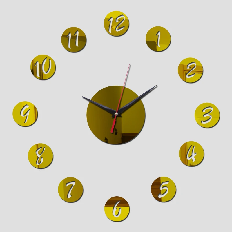 Акриловые настенные часы для дома большие гостиной Кварцевая игла циркулярная