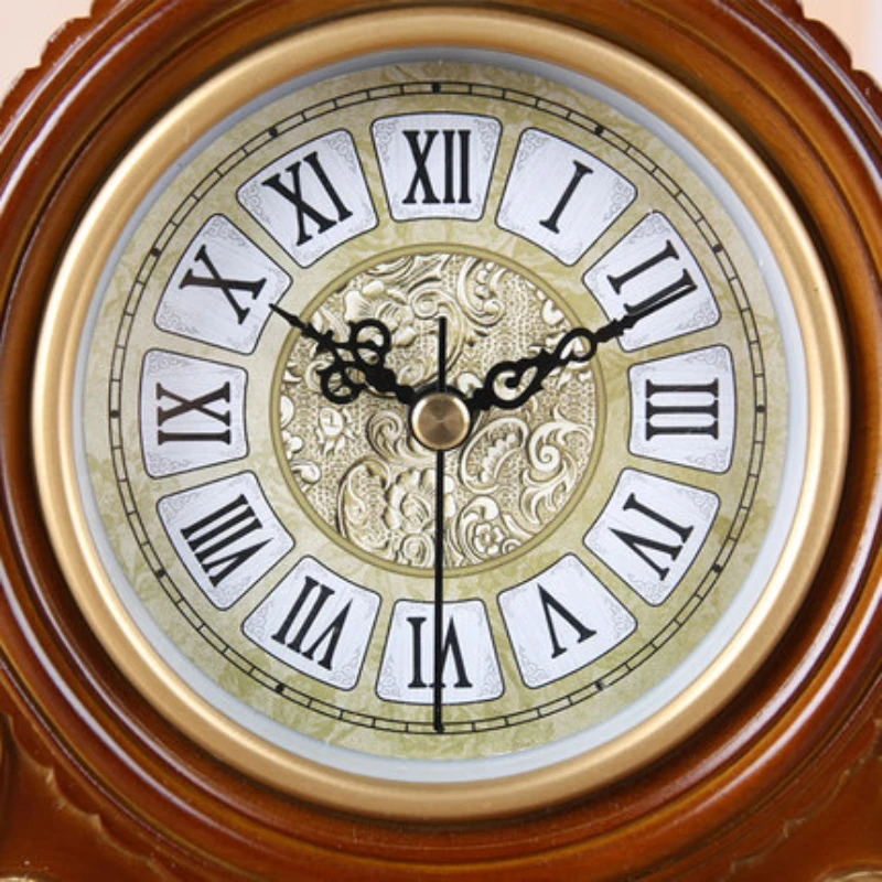 10 дюймовые односторонние полимерные бесшумные часы европейские коричневые