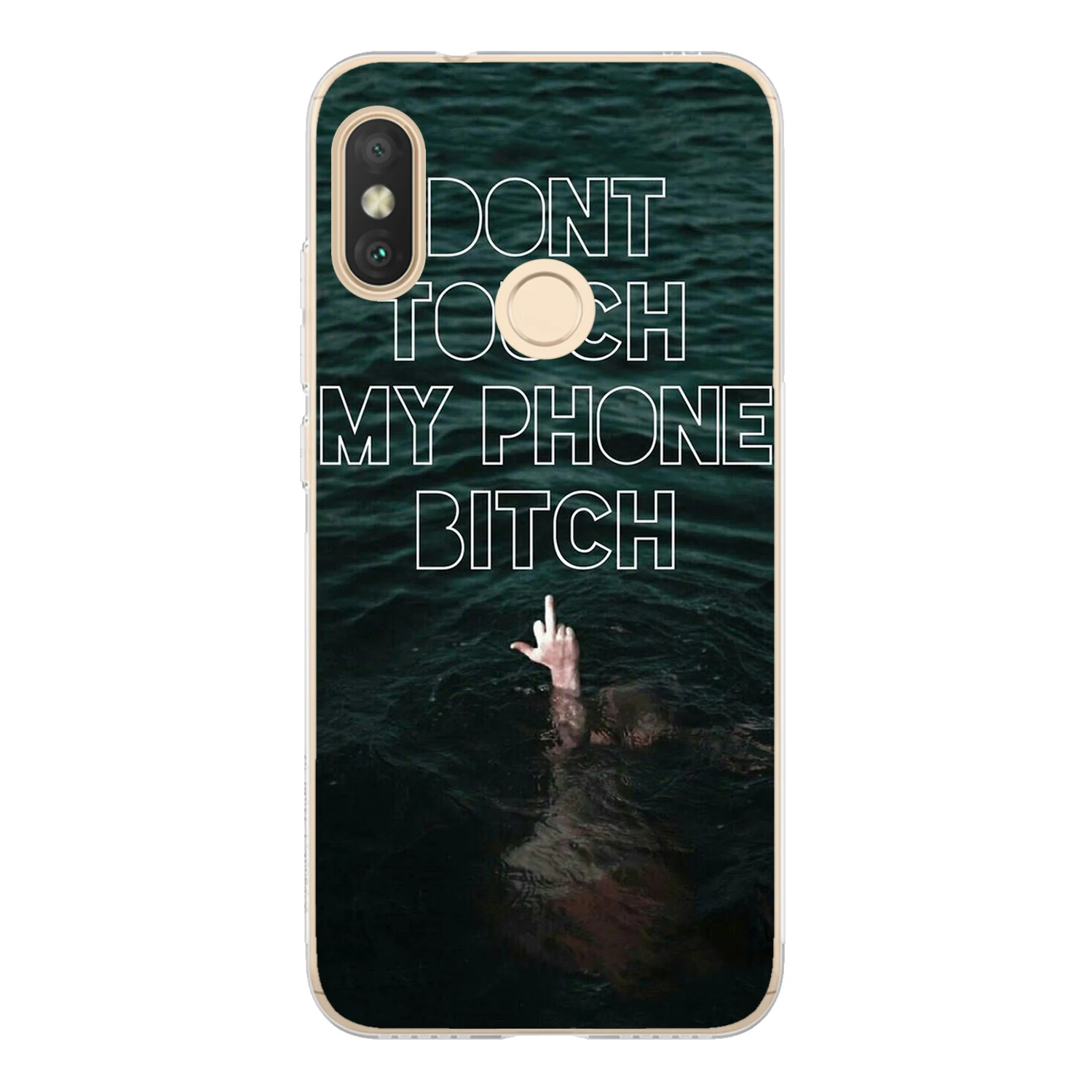 For Xiaomi Mi A2 Lite Case Cover 5.84&quot Soft TPU Silicone Cool Middle Finger Smiley Teeth Cat Saw Panda Bear Painted Phone |