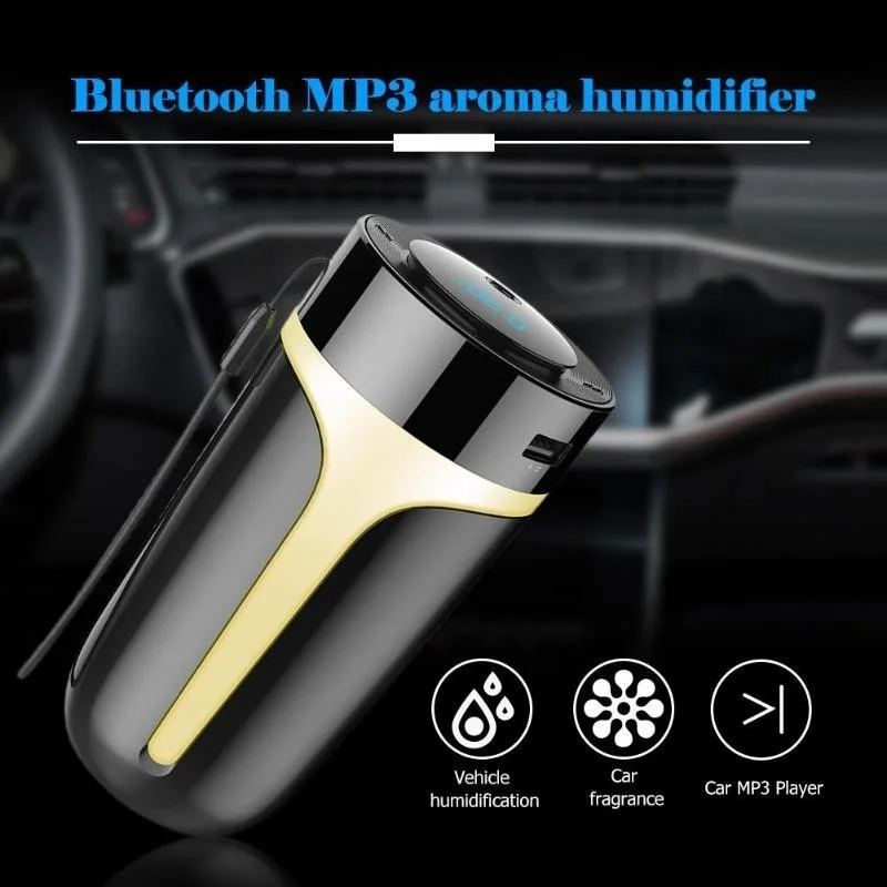 Автомобильный освежитель воздуха USB увлажнитель воздуха Bluetooth Hands-free MP3 плеер автомобильное зарядное устройство Арома эфирное масло диффузор Авто электроника