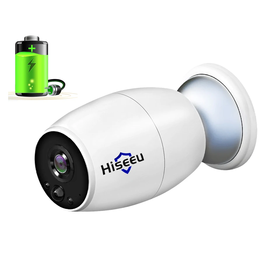Hiseeu wifi ip камера видеонаблюдения аккумуляторная батарея 1080 P Full HD обеспечение