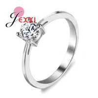 lose money promotion hot sell super shiny cubic zircon 925 sterling silver wedding rings for women jewelry wholesale price