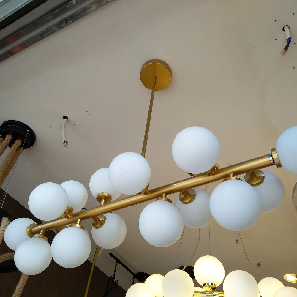 Moden художественного стекла люстра свет 16 глава золото/черная магия фасоли