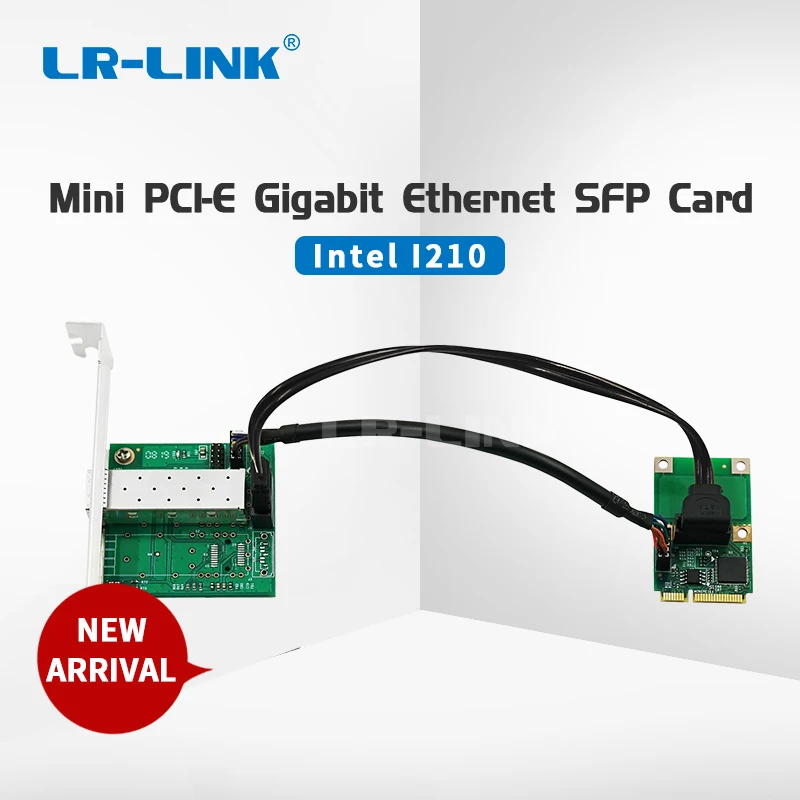 LREC2204PF SFP mini pci e lan Карта intel I210 1000 Мбит/с волоконно оптический ethernet сетевой