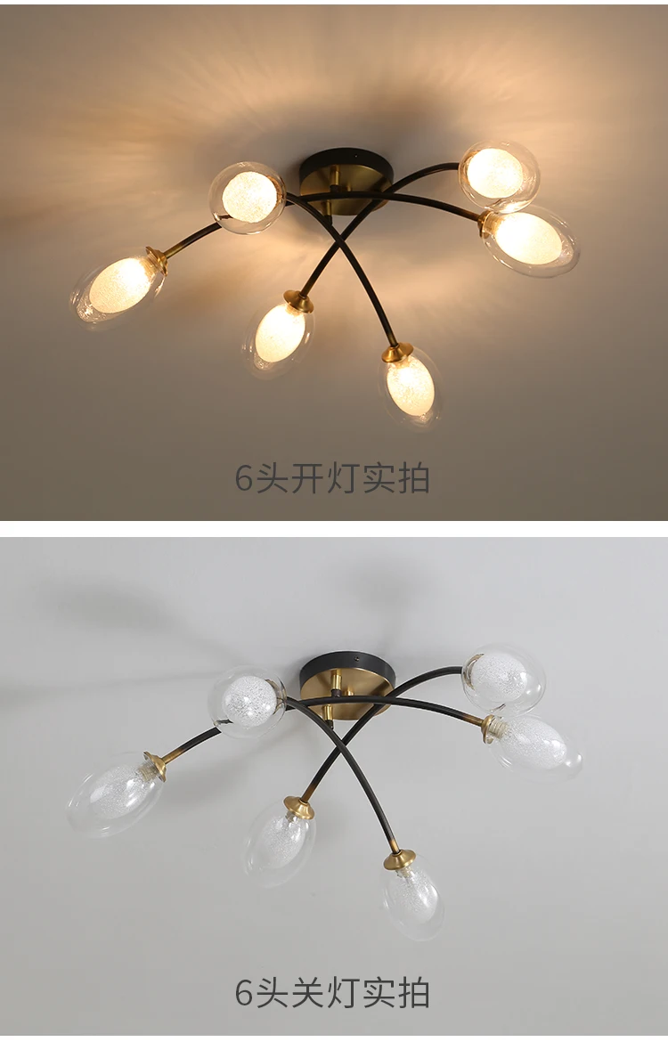 Скандинавский светодиодный Люстра Lustre Ресторан роскошные украшения осветительная арматура гостиная спальня креативная стеклянная люстра