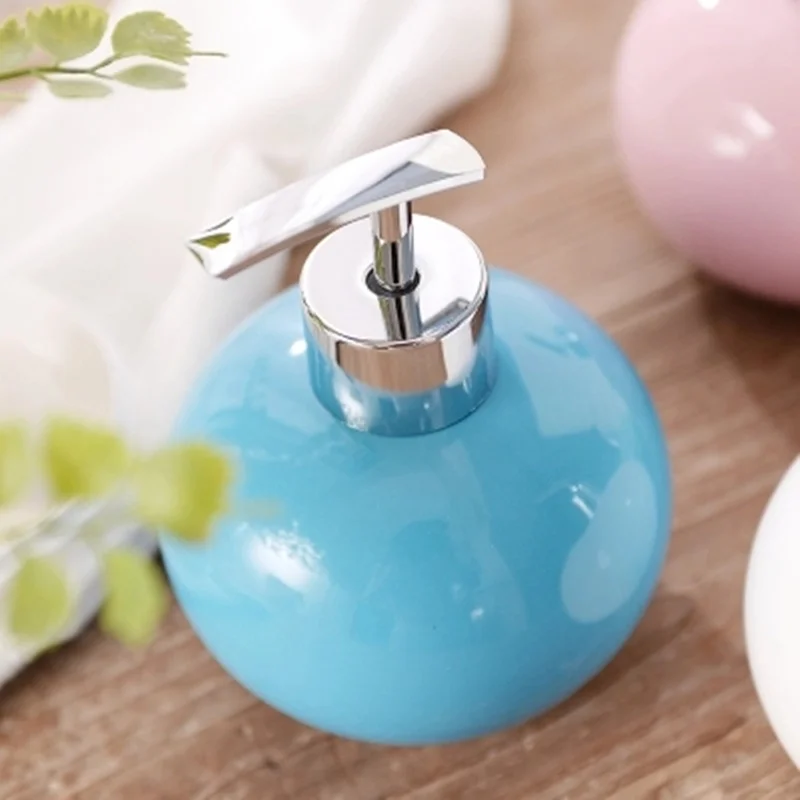

300ml Toilet ceramic Dispensers pump shower shampoo bottle hand sanitizer container Bathroom Accessories Soap box