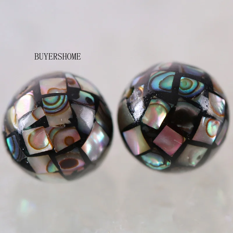 14MM Модное ювелирное изделие, натуральный синий цвет, 10 мм, 12 мм, 14 мм, 16 мм, 18 мм, 20 мм, Новая Зеландия, круглая подвеска в виде ракушки, 2 шт, K077-082 - Окраска металла: 14MM