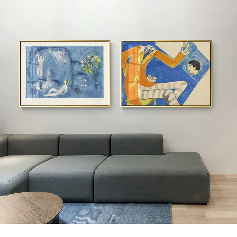 

Modern Fashion Abstract Character Orange Clothing Posters And Prints Canvas Painting Art Wall Pictures for Hallway Home Decor