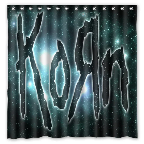 Korn Band Printed Polyester Shower Curtain Waterproof Home Bathroom Curtains With 12 Hooks 180x180CM | Дом и сад