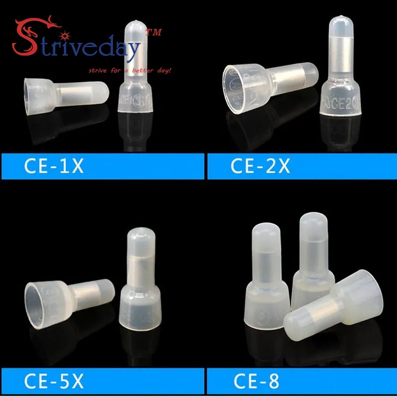 1000 шт./лот соединитель провода клеммы пустышки линия крышка алюминиевый CE1X