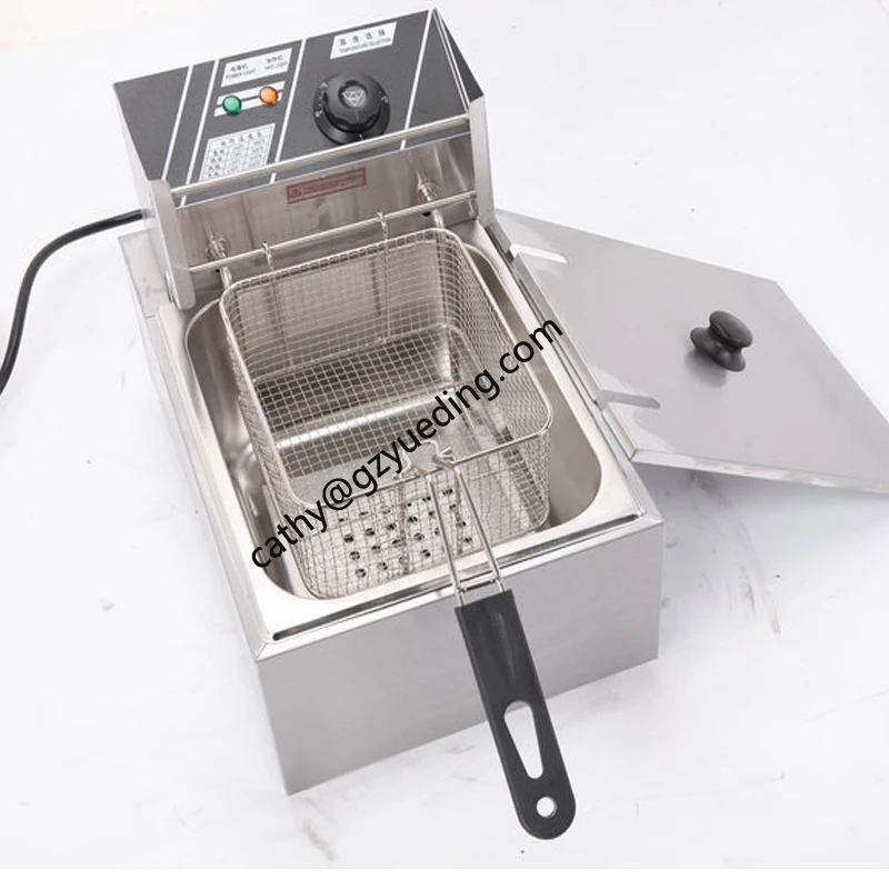 

Commercial 8L electric Fish And Potato Chips Industrial Deep Fryer Fried Chicken Temperature hot pot