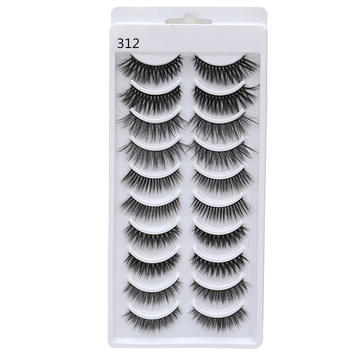 

New Fashion 10 Pairs Mixing Style False Eyelashes Natural Black Thick Lashes Handmade Soft Professional Eyelash Extension Tool