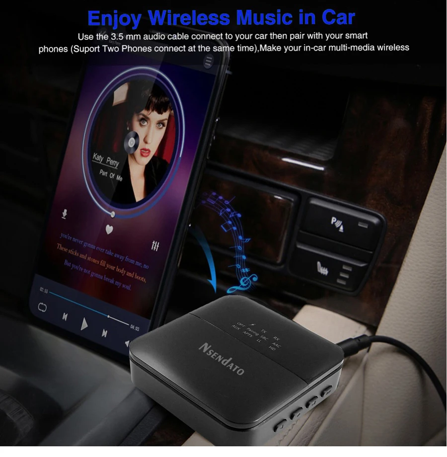 CSR8675 Bluetooth 5,0 приемник передатчик APTX HD беспроводной аудио адаптер низкая задержка 3,5 мм оптический адаптер для ТВ/дома/автомобиля