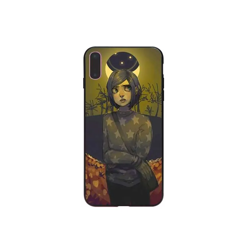 Черный мягкий чехол Coraline E La Porta Magica для телефона iPhone 7 8 6 6S Plus X XS MAX 5 5S SE XR