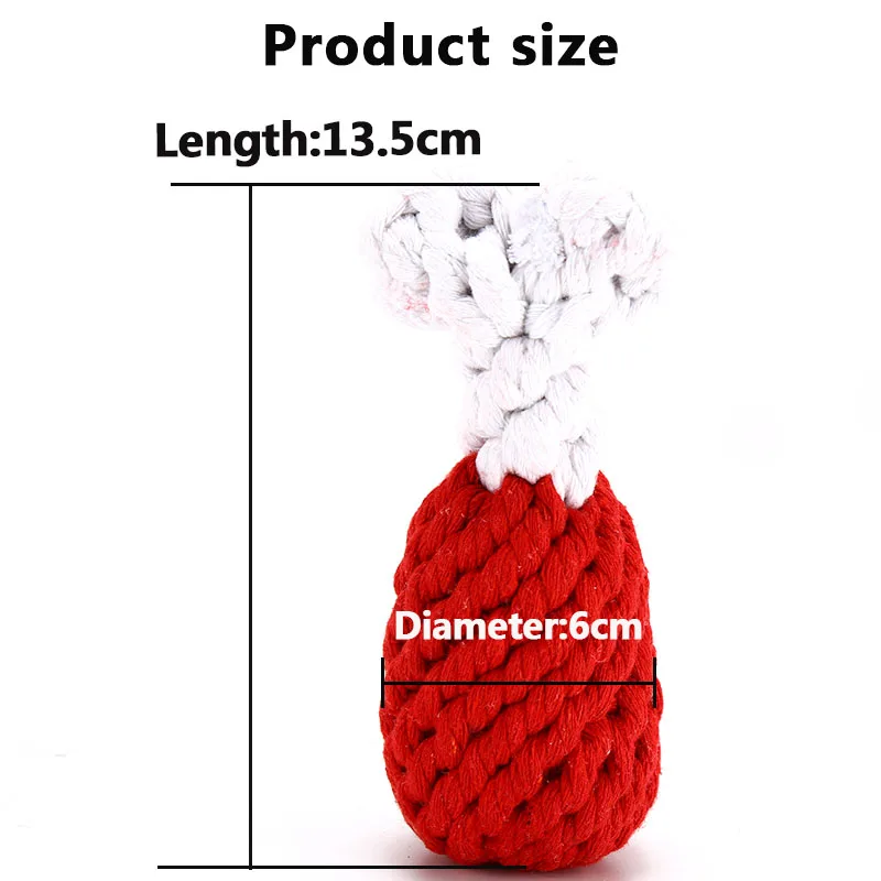 

HACHIKITTY Dog Woven Knot Rope Toys Adorable Chicken Shape For Small And Medium Pets Chewing Playing Toy For Dogs XF0045