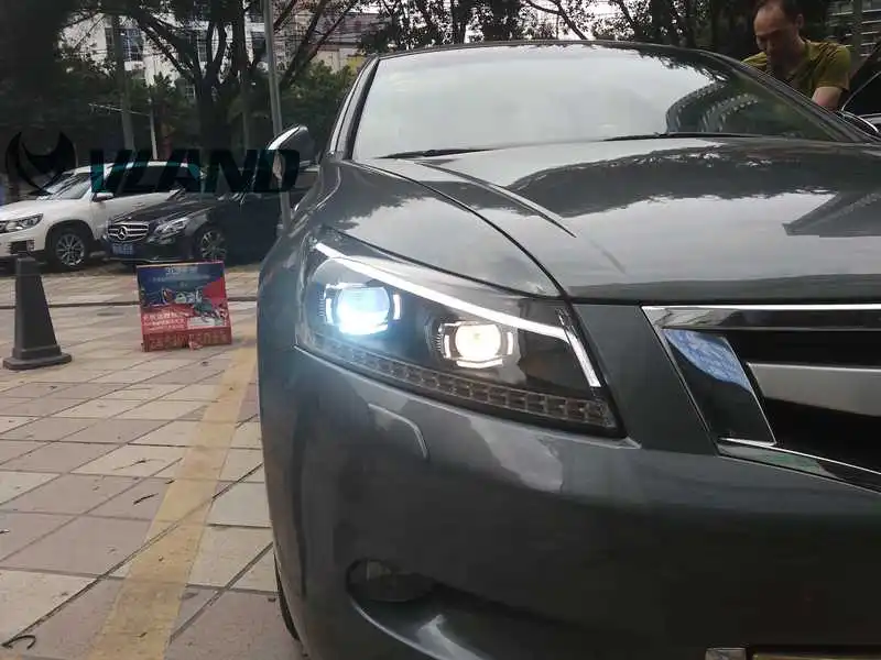 VLAND Заводская Автомобильная фара для Accord светодиодный головной светильник 2008-2013 головной светильник с поворотным сигналом с последовательным индикатором