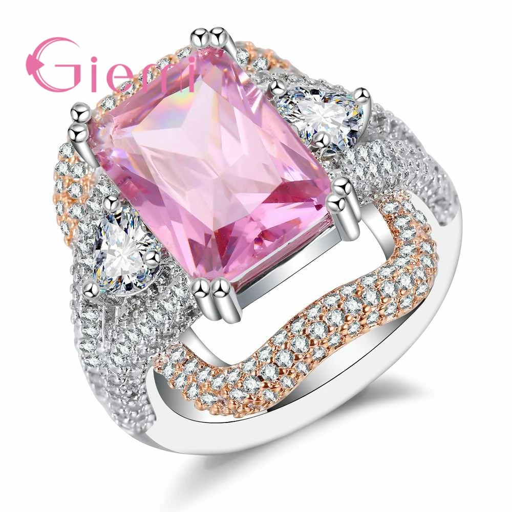 

Luxury Unique Design Modern Shiny Ring 925 Sterling Silver Cubic Zirconia Wholesale Fashion Engagement Party Jewelry