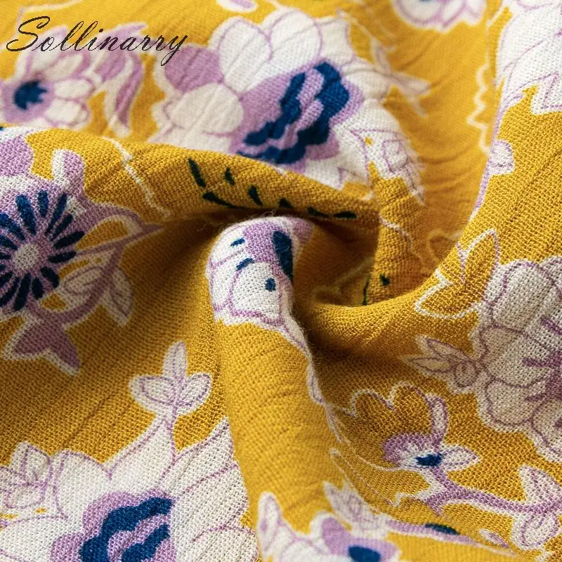 Sollinarry/желтые повседневные юбки с высокой талией, женская летняя юбка с разрезом и рюшами,, пляжные богемные женские асимметричные юбки с кисточками