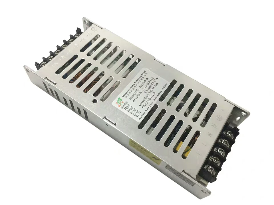Ультра тонкий светодиодный источник питания Трансформаторы 5V 40A 200W светодиодный адаптер питания