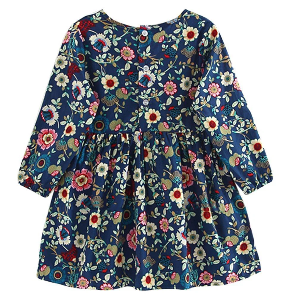 Cute Toddler Baby Girls Long Sleeve Princess Party Pageant Dress Kids Clothes | Детская одежда и обувь