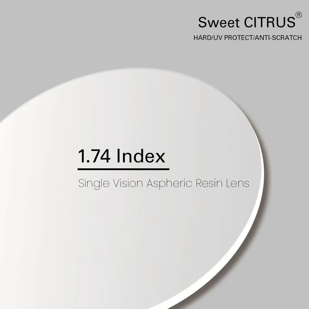 1.74 Index Lens Сладкие цитрусовые B титановые круглые очки Оптические винтажные Золотые очки от близорукости очки женские очки - Цвет оправы: 1.74 Index Lens