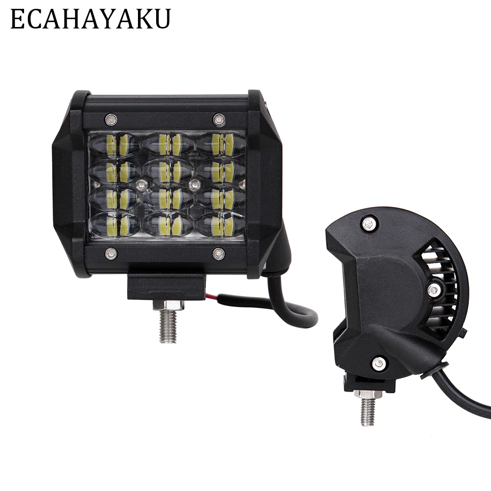 

2pcs ECAHAYAKU High intensity Quad-row 4inch Car LED Work Light Bar 36W 3600lm Waterproof Spot Beam for Off-road Trucks SUV 4x4