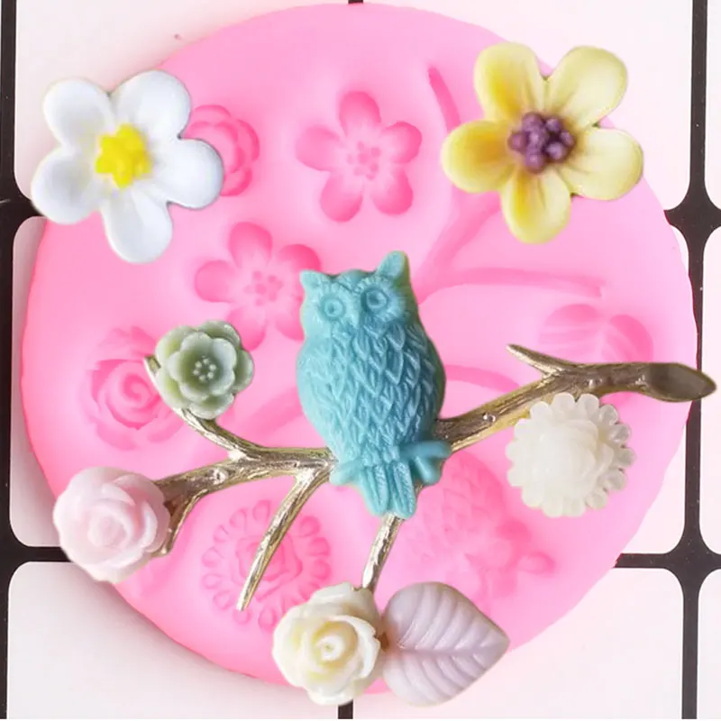 Форма для мастики в виде листьев и ветвей розы | Дом сад