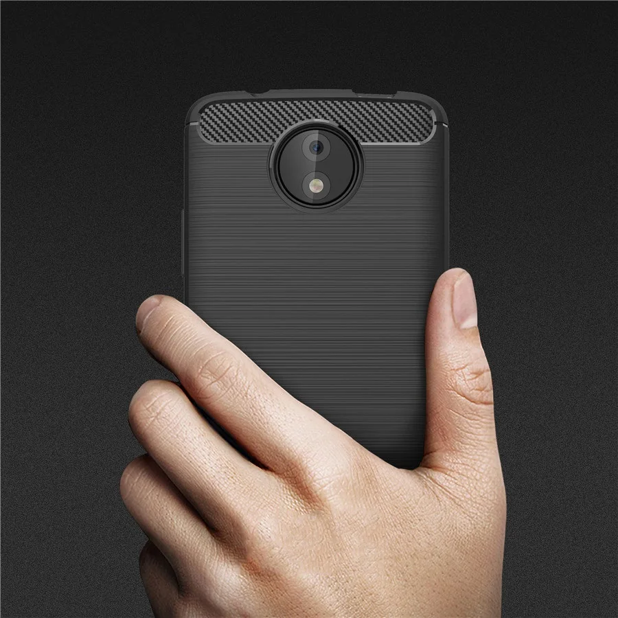 Luxury Soft TPU Silicone Brushed Carbon Fiber Texture Phone Case Cover for Moto G4 G5 G5S G6 C Plus Play M Z Z2 Force X4 |