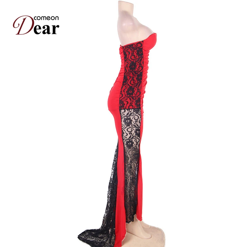 Comeondear Vestido De Mujeres Verao Zomer Jurk Vente Chaude Плюс Размер RB702101 сексуальное кружевное платье с