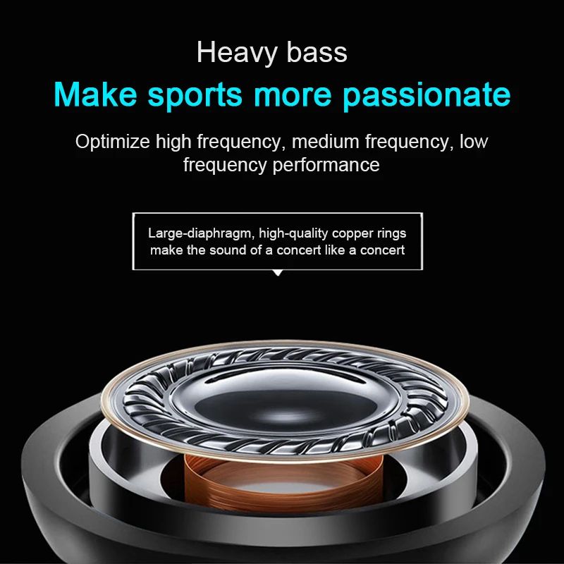 Y10 Спортивные Беспроводные наушники Bluetooth водостойкие HiFi бас гарнитура шум