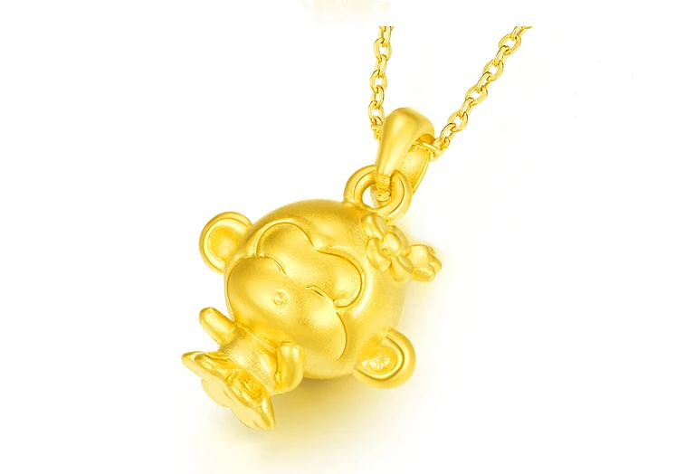 Подвеска из желтого золота 24 карата/подвеска в виде принцессы с обезьяной 1 84 г |