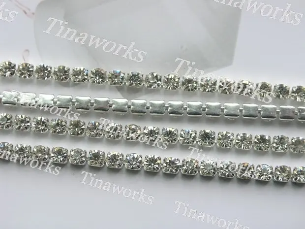 Распродажа! Бесплатная доставка 6 метров 888 прозрачная белая цепь с кристаллами