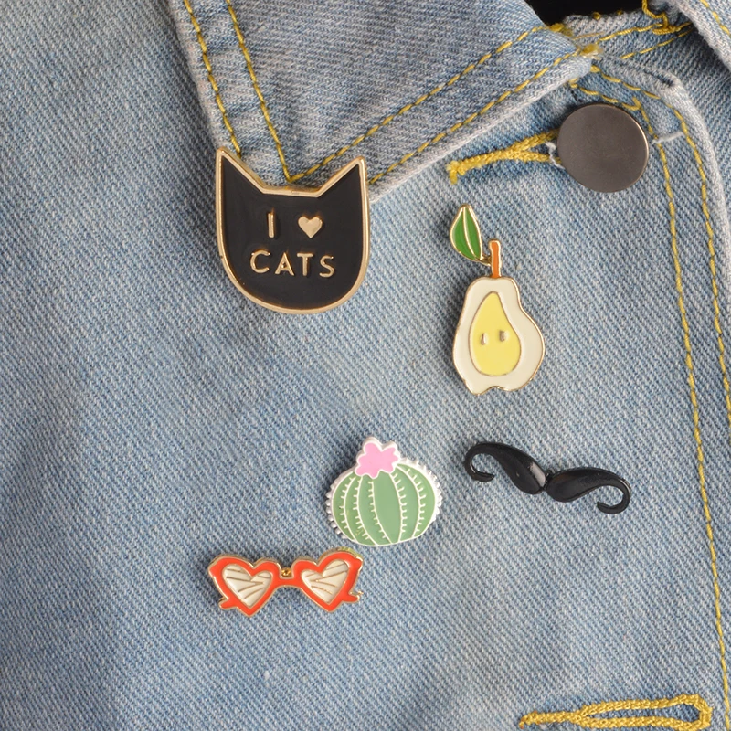 3 11 шт./компл. женский набор эмалированные значки в виде пчелы радуги кактуса