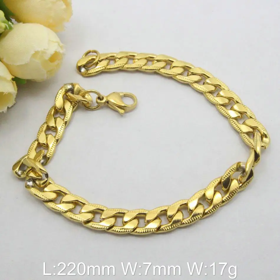 Модный браслет из нержавеющей стали оптом ювелирный серебряный браслет-цепочка