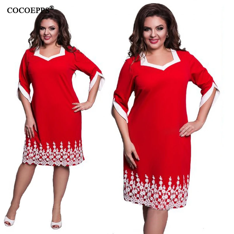 Новинка 2018 женское платье большого размера с квадратным воротником и принтом